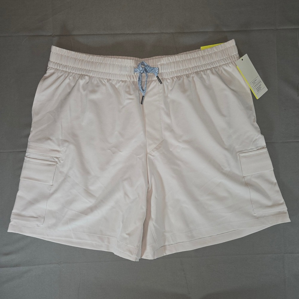 All in Motion Mens 7" Cargo Shorts Gray Quick Dry Stretch UPF 50+ Large NEW